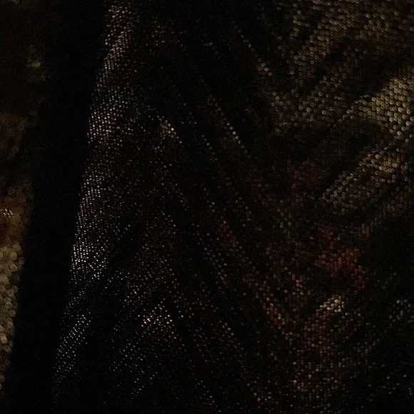 vtg Tuxedo Hostess Dress w Dual Side Splits - Picture 9 of 10